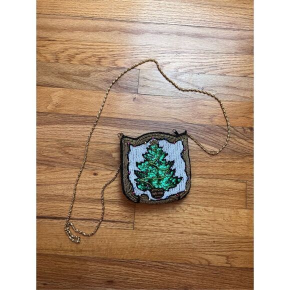 Vintage 1990s Beaded Purse Christmas Tree - Picture 1 of 6